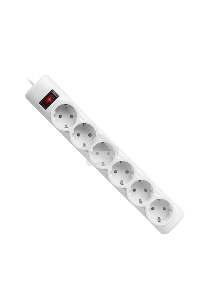 Сетевой фильтр Defender DFS 151 1,8 м, белый, 6 розеток