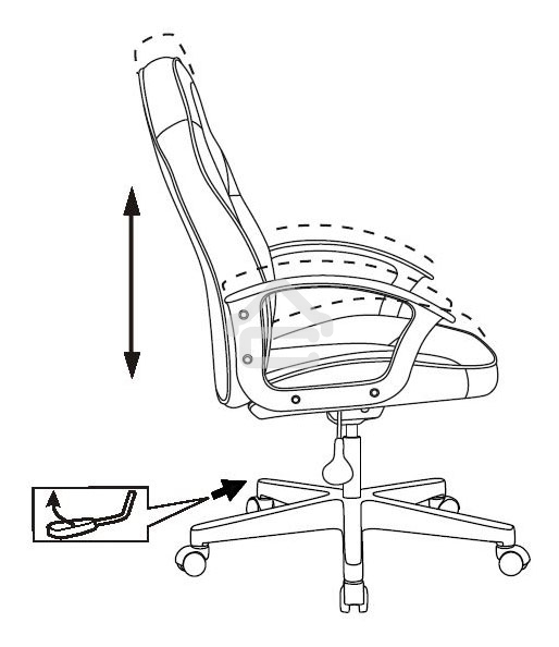 Кресло игровое Бюрократ Zombie 11LT черный текстиль/эко.кожа крестовина пластик