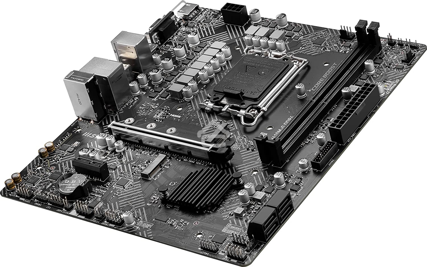 Материнская плата MSI PRO H610M-G DDR4, LGA 1700, Intel H610, 2xDDR4, 4xSATA, 1xM.2, 1xPCIe 4.0 x16, 1xPCIe 3.0 x1, 1xHDMI, 1xDP, 1xVGA, 1xRJ45 1Gb, 2xUSB-A 3.2 Gen 1, 4xUSB-A 2.0, 3x3.5мм, 7.1, mATX