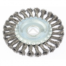 Щетка Matrix для УШМ 125 мм, посадка 22,2 мм, плоская, крученая металлическая проволока