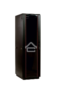 Шкаф телекоммуникационный напольный 42U (800x800) дверь стекло, цвет черный