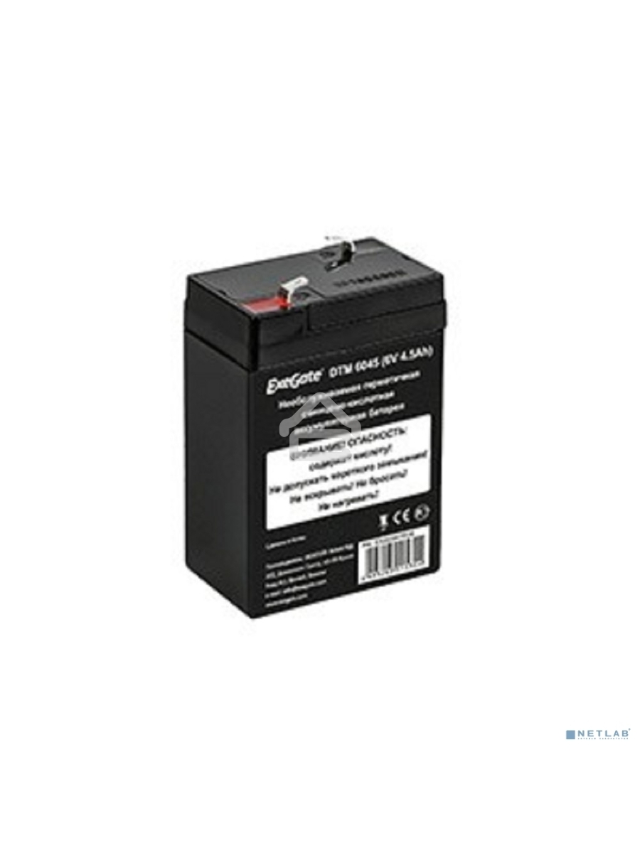 Батарея ExeGate DTM 6045 (6V 4.5Ah), клеммы F1