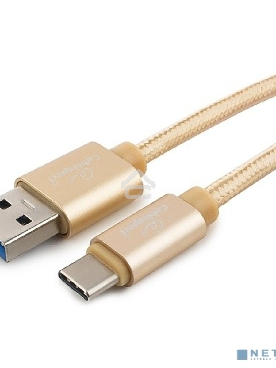 Кабель USB 3.0 Cablexpert CC-P-USBC03Gd-1M, AM/Type-C, серия Platinum, длина 1м, золотой, блистер