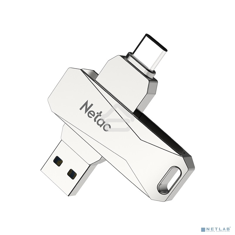 Флешка USB Netac U782C dual USB 3.0+TypeC 64Gb, retail version