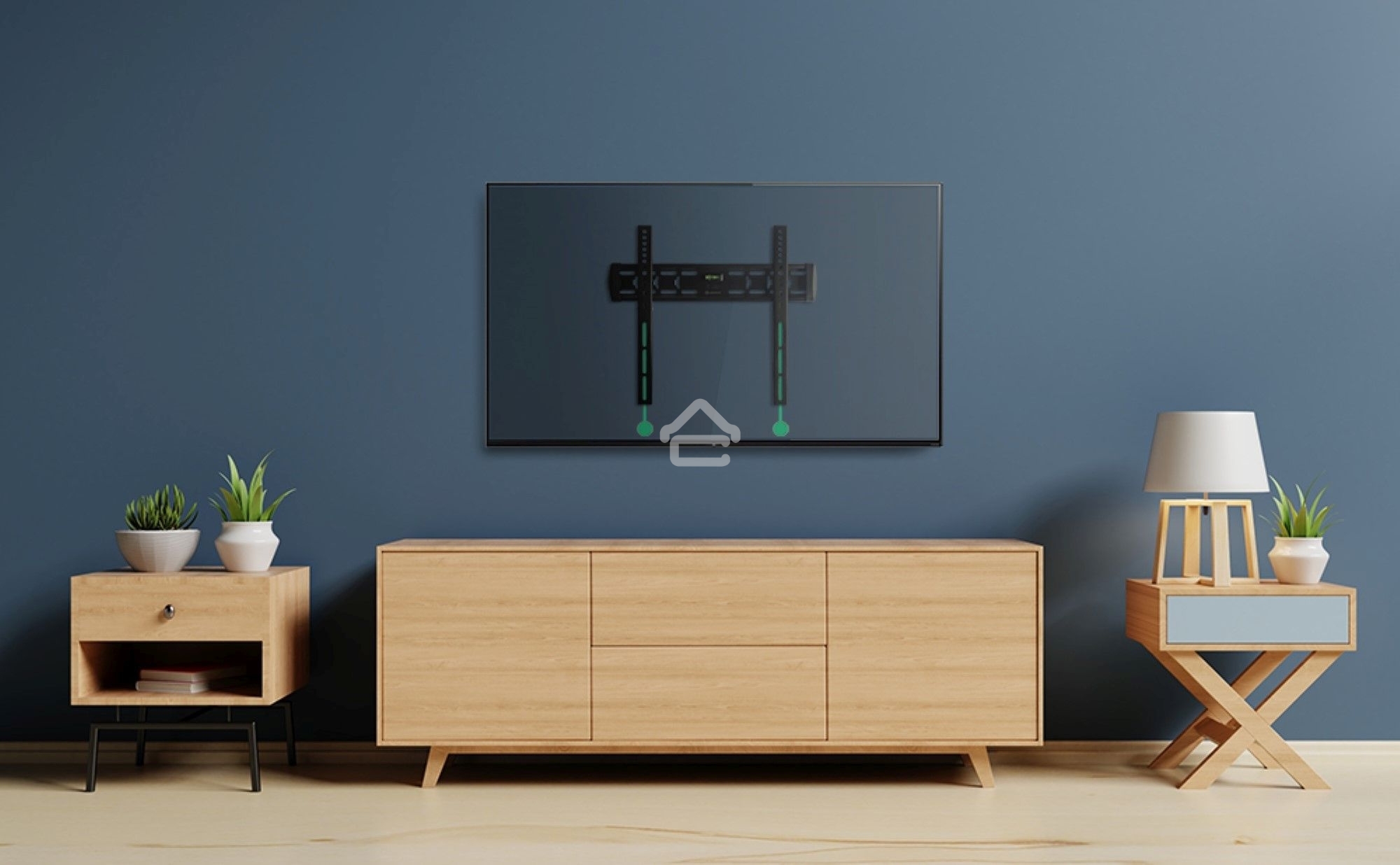 Кронштейн ONKRON FM5/32-55'' макс 400x400 наклон 0º от стены: 29мм макс вес 56,8кг