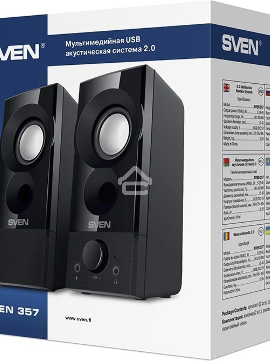 Колонки Sven 357, чёрный (6 Вт, питание USB)