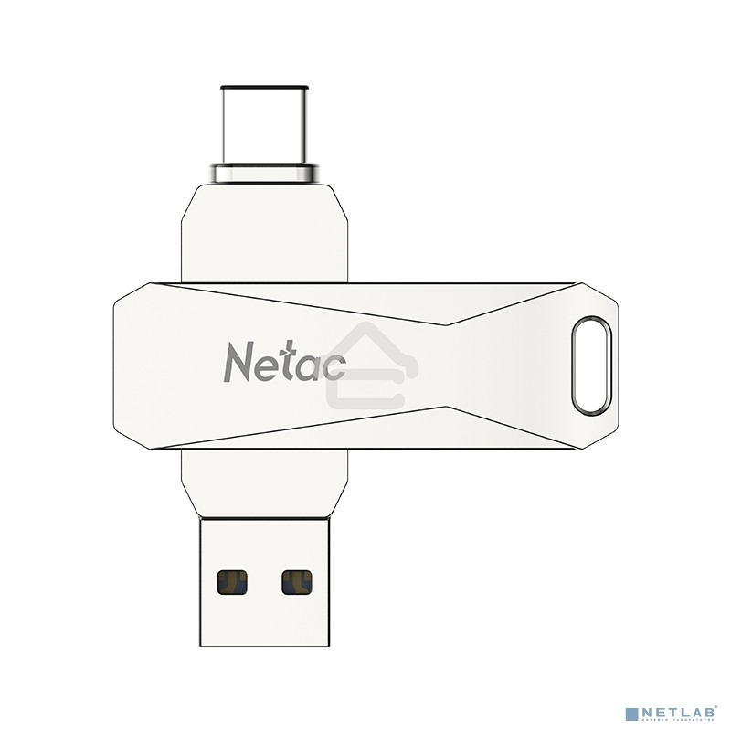 Флешка USB Netac U782C dual USB 3.0+TypeC 64Gb, retail version