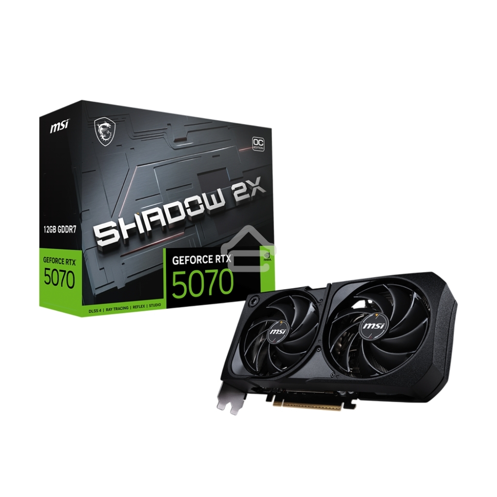 Видеокарта MSI RTX5070 SHADOW 2X OC 12GB GDDR7 192bit 3xDP HDMI 2FAN RTL