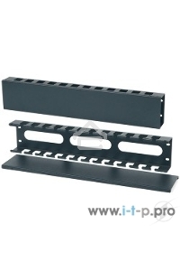 Монтажное оборудование Hyperline CM-2U-ML-COV Кабельный организатор с металлическими кольцами и крышкой, 19