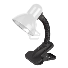 Настольные светильники ЭРА N-102 N-102-E27-40W-W белый Светильник настольный, цоколь E-27, на прищепке