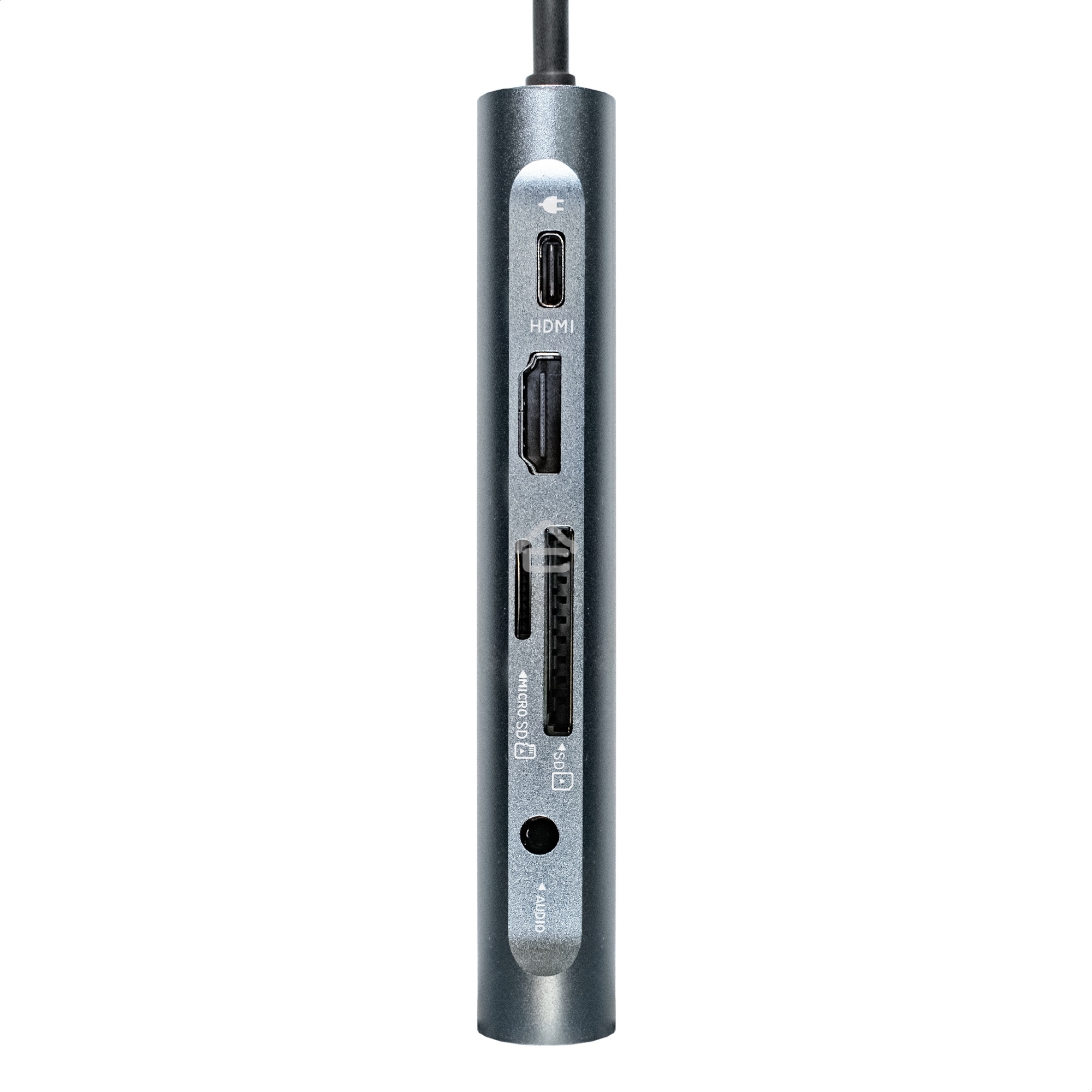 USB-концентратор ExeGate EX293985RUS DUB-31C/MAX (кабель-адаптер USB Type-C --> 3xUSB3.0 + Card Reader + PD 100W + HDMI 4K@30Hz + VGA + Audio + Lan RJ45 10/100/1000Mb, Plug&Play, серый)