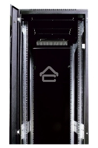 Шкаф телекоммуникационный напольный 42U (800x800) дверь стекло, цвет черный