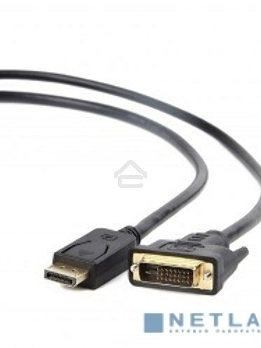 Кабель DisplayPort-DVI Gembird/Cablexpert 1м, 20M/19M, черный, экран, пакет(CC-DPM-DVIM-1M)