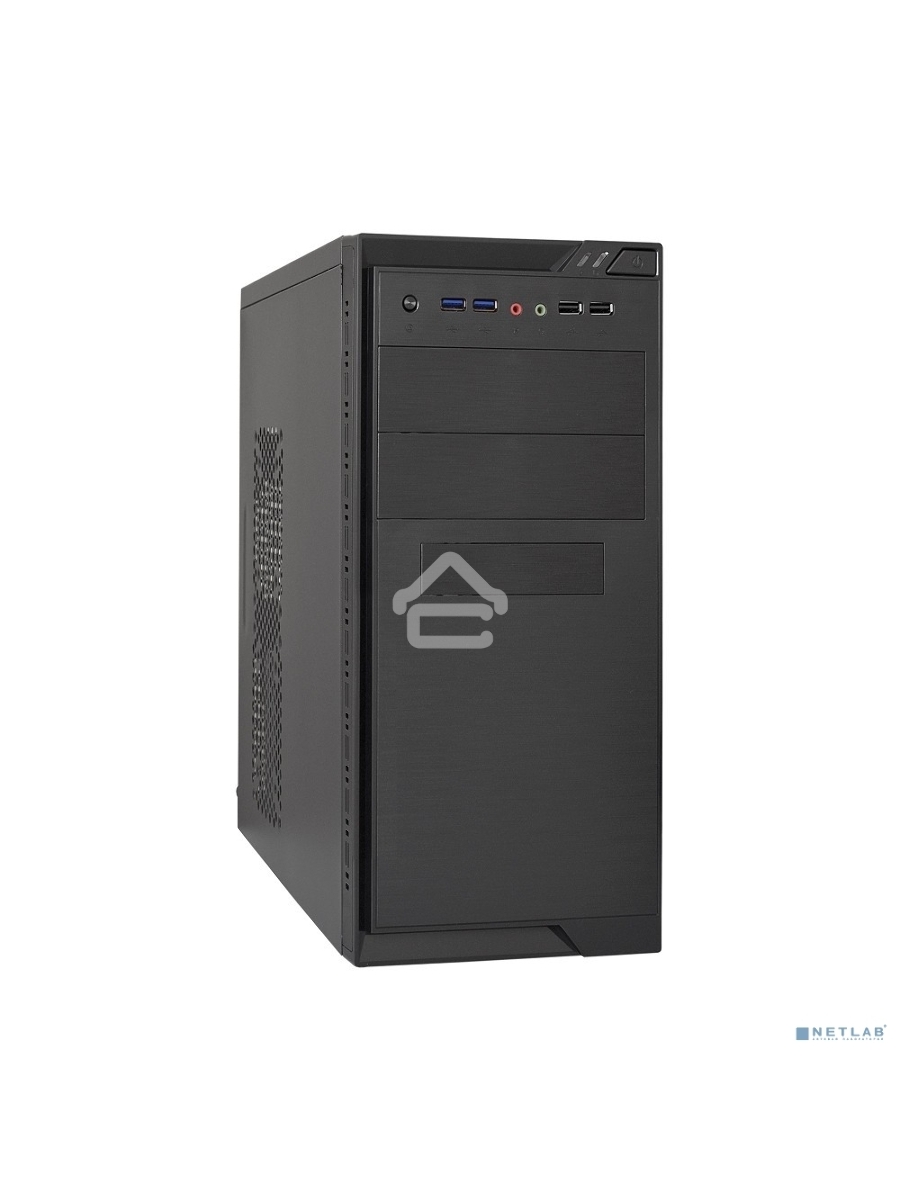 Компьютерный корпус Minitower ExeGate MA-372UX Black, mATX <UN500, 120mm> 2*USB+2*USB3.0, Audio