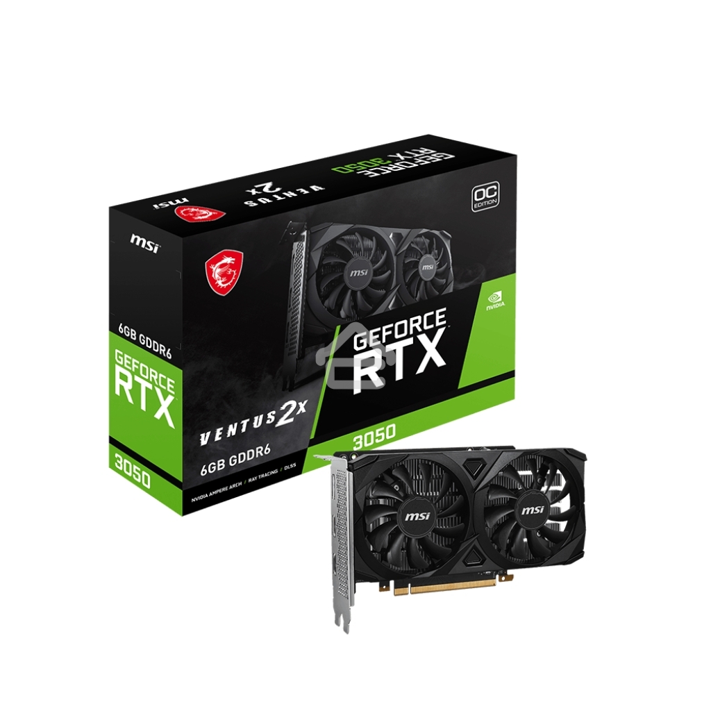 Видеокарта MSI RTX3050 VENTUS 2X E 6G OC NVIDIA RTX 3050 6Gb, GDDR6, PCI-E 4.0, HDMIx2 DPx1 HDCP