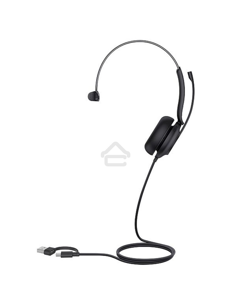 Гарнитура проводная Yealink UH35 mono UC USB-C/A черный 1308166