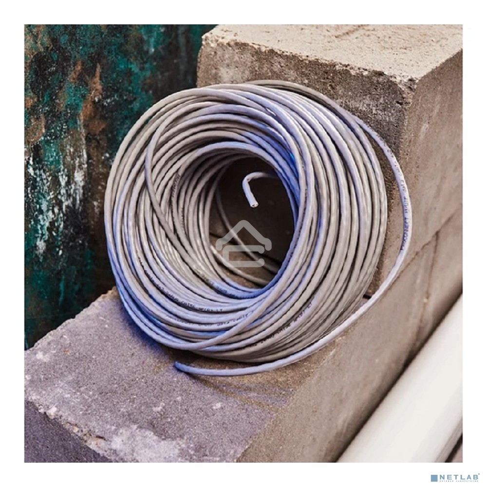 Кабель UTP PROconnect 4PR 24AWG, CCA, cat.5e, PVC, серый, бухта 50 м