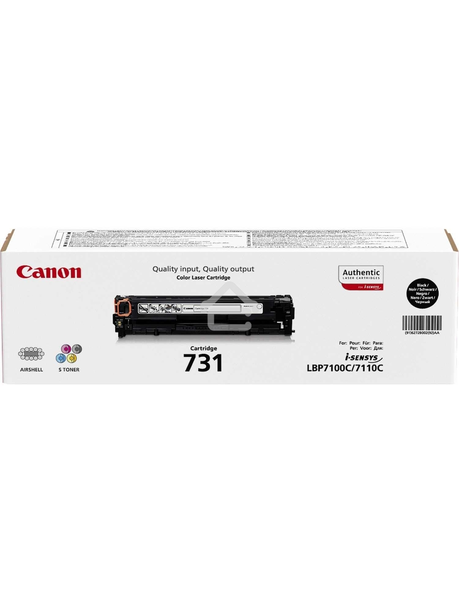 Картридж лазерный Canon Cartridge 731BK (6272B002) черный (1400 стр.) для Canon LBP7100Cn/7110Cw