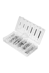Набор шплинтов СИБРТЕХ , S головки х L: 1,6x25, 2,3x25, 2,3x38, 3,1x32, 3,1x50, 4x63 мм, 555 предм. СИБРТЕХ 47604
