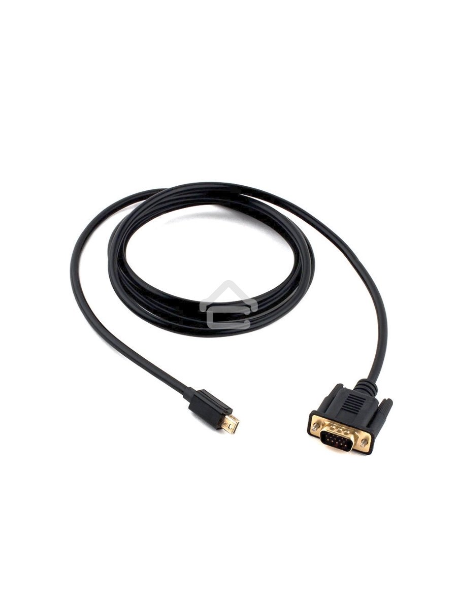 Кабель Cablexpert mDP-VGA, 20M/15M, 1.8м, черный, позол.разъемы, пакет (CC-mDPM-VGAM-6)