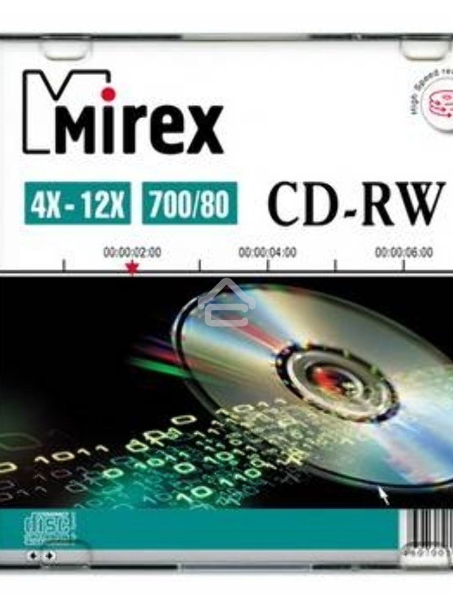 Диск CD-RW Mirex 700 Mb, 12х, Slim Case (1), (1/200)