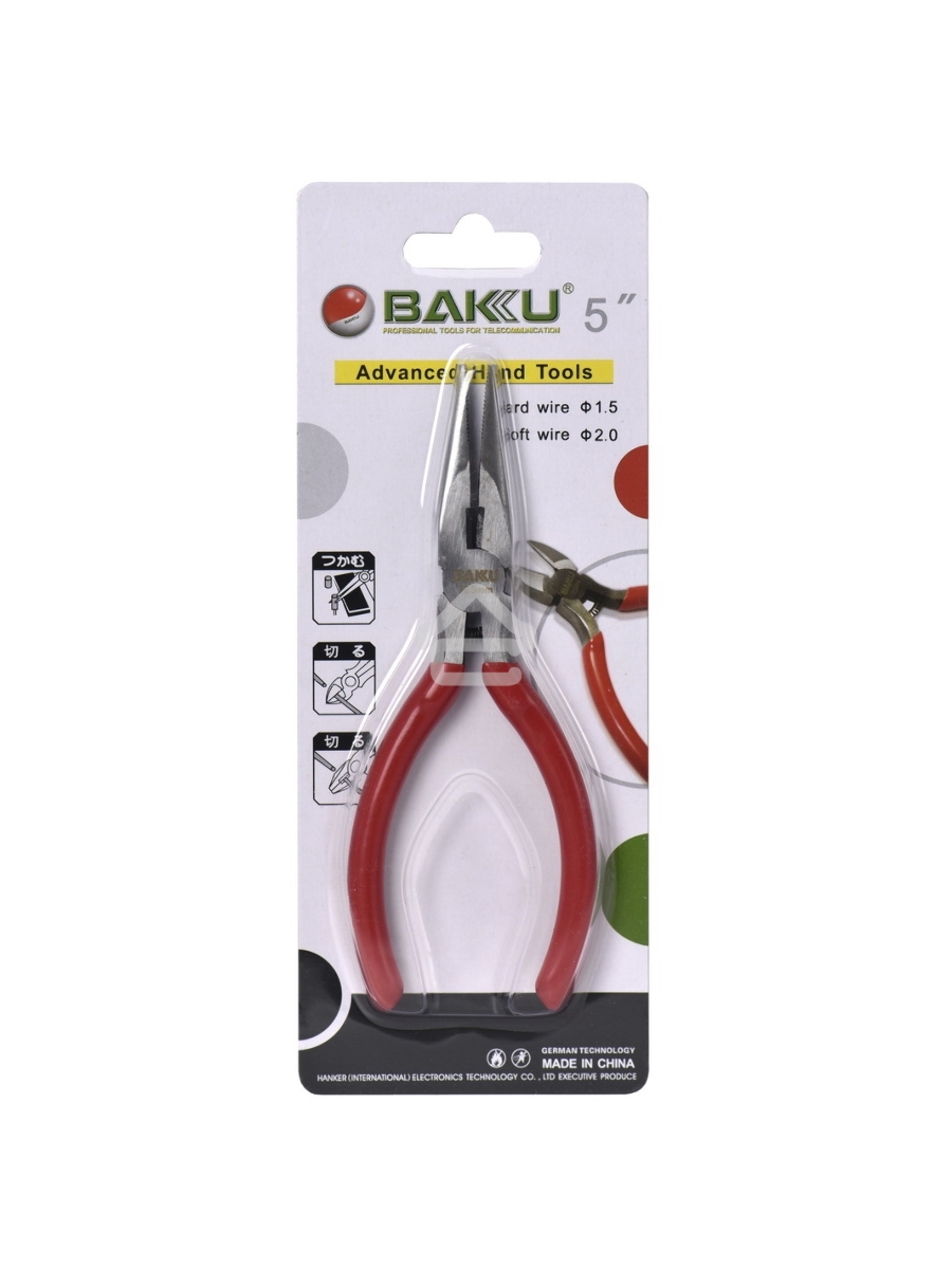 Плоскогубцы изогнутые (утконосы) BAKU BK-055