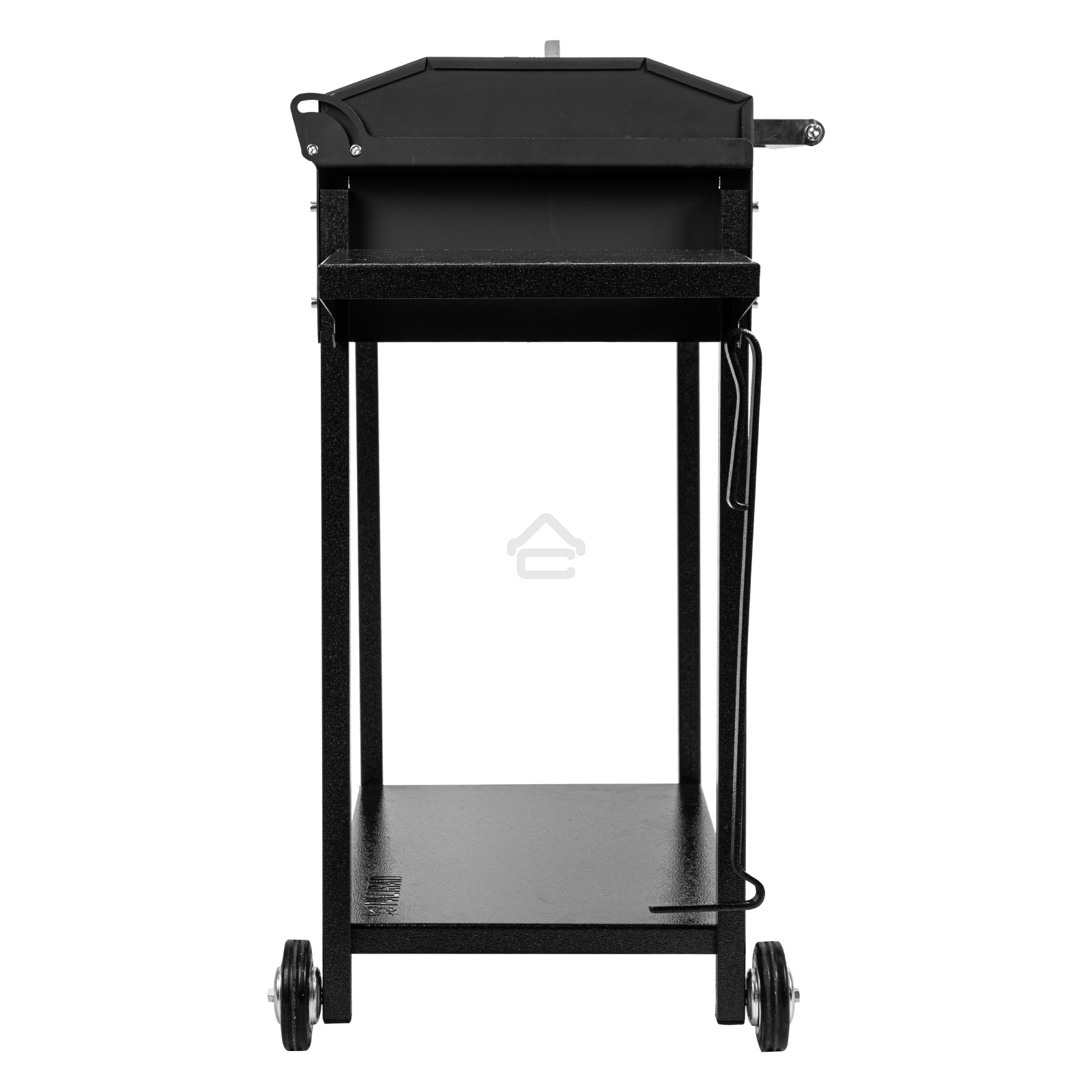 Мангал на колесах с крышкой-барбекю, 662х390х920, сталь 2 мм, термометр, кочерга, Camping Palisad