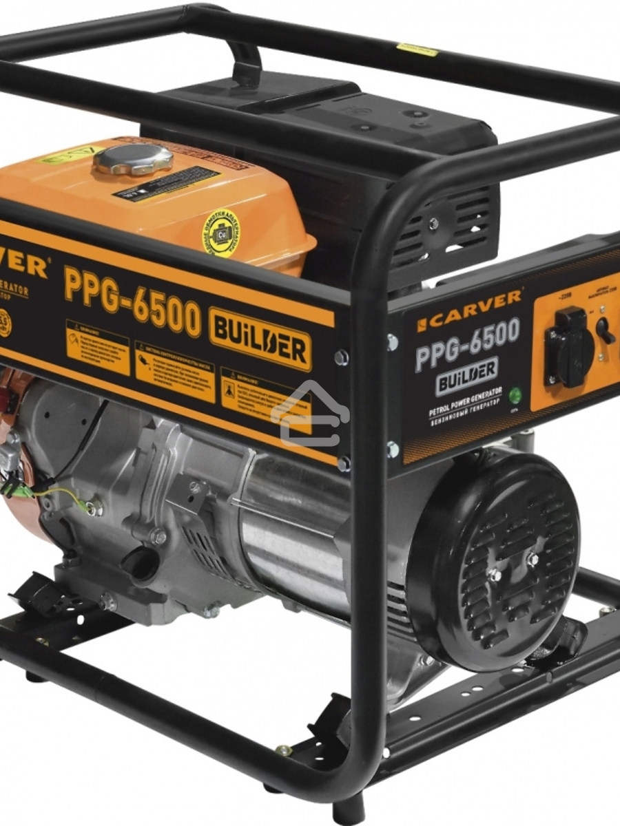 Электрогенератор бензиновый Carver PPG-6500 Builder, 5.5 кВт, 96 дБ, 67,5 кг