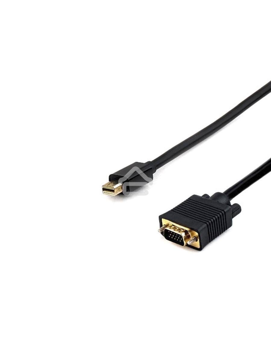 Кабель Cablexpert mDP-VGA, 20M/15M, 1.8м, черный, позол.разъемы, пакет (CC-mDPM-VGAM-6)