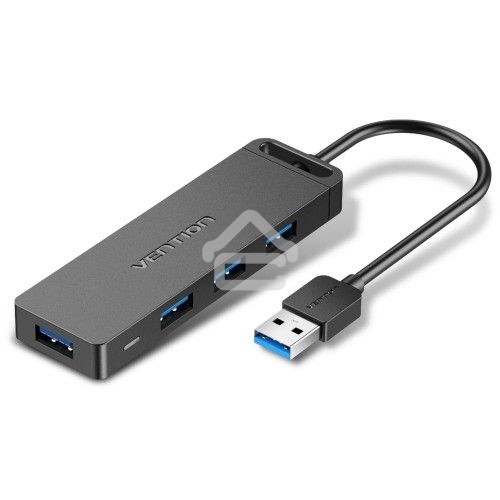 Концентратор Vention OTG USB 3.0 на 4 порта черный - 0.15м. Концентратор Vention OTG USB 3.0 на 4 порта черный - 0.15м.