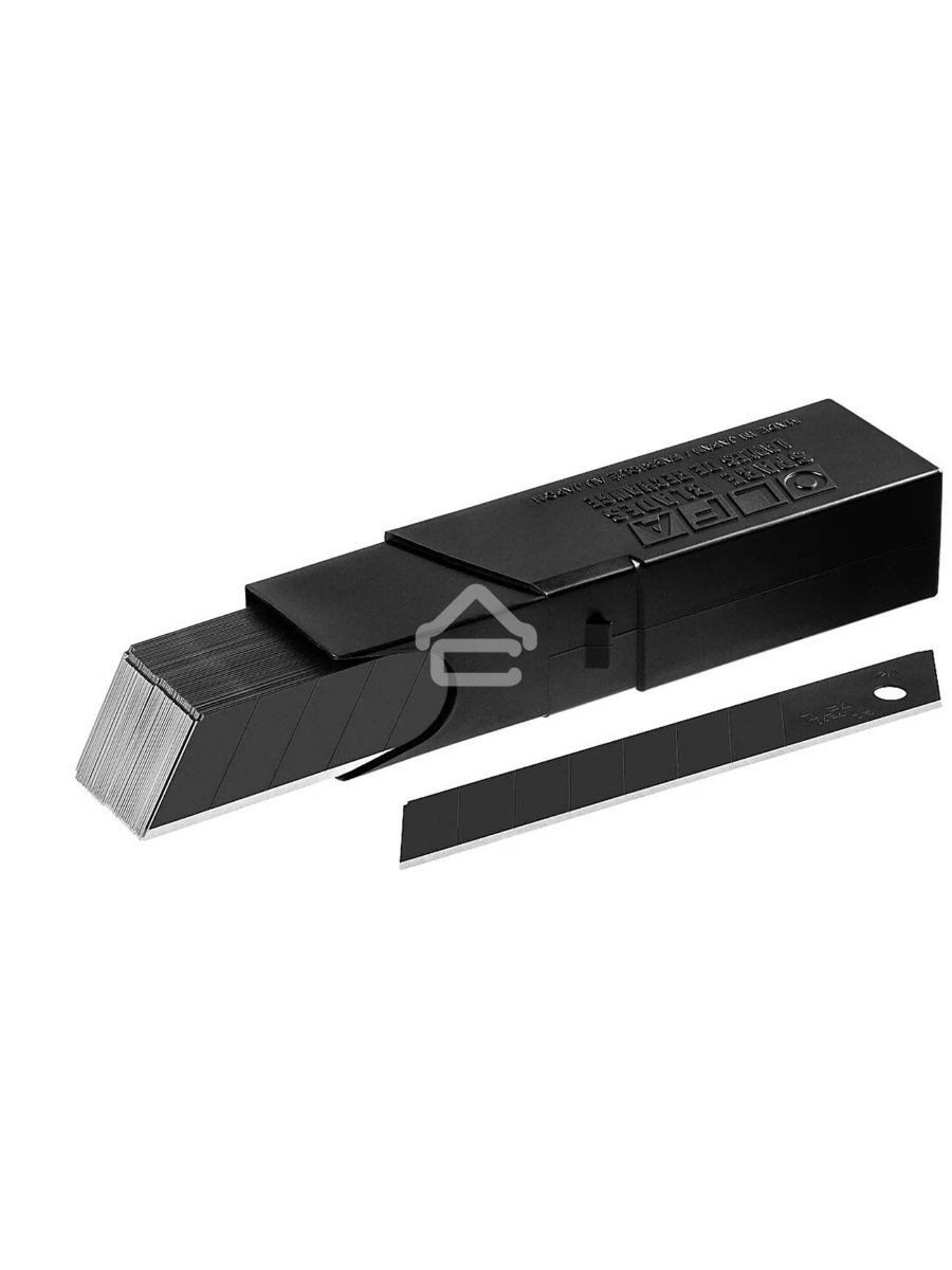 Лезвие OLFA EXCEL BLACK сегментированное, 8 сегментов, 18 мм, 50 шт, в боксе