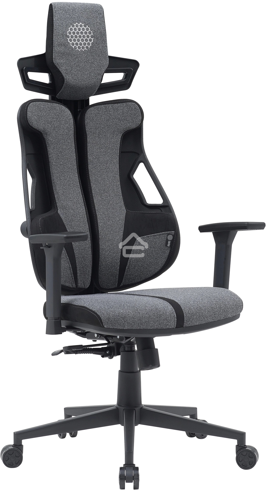 Кресло компьютерное Cactus CS-CHR-DUO-GYBK серый/черный