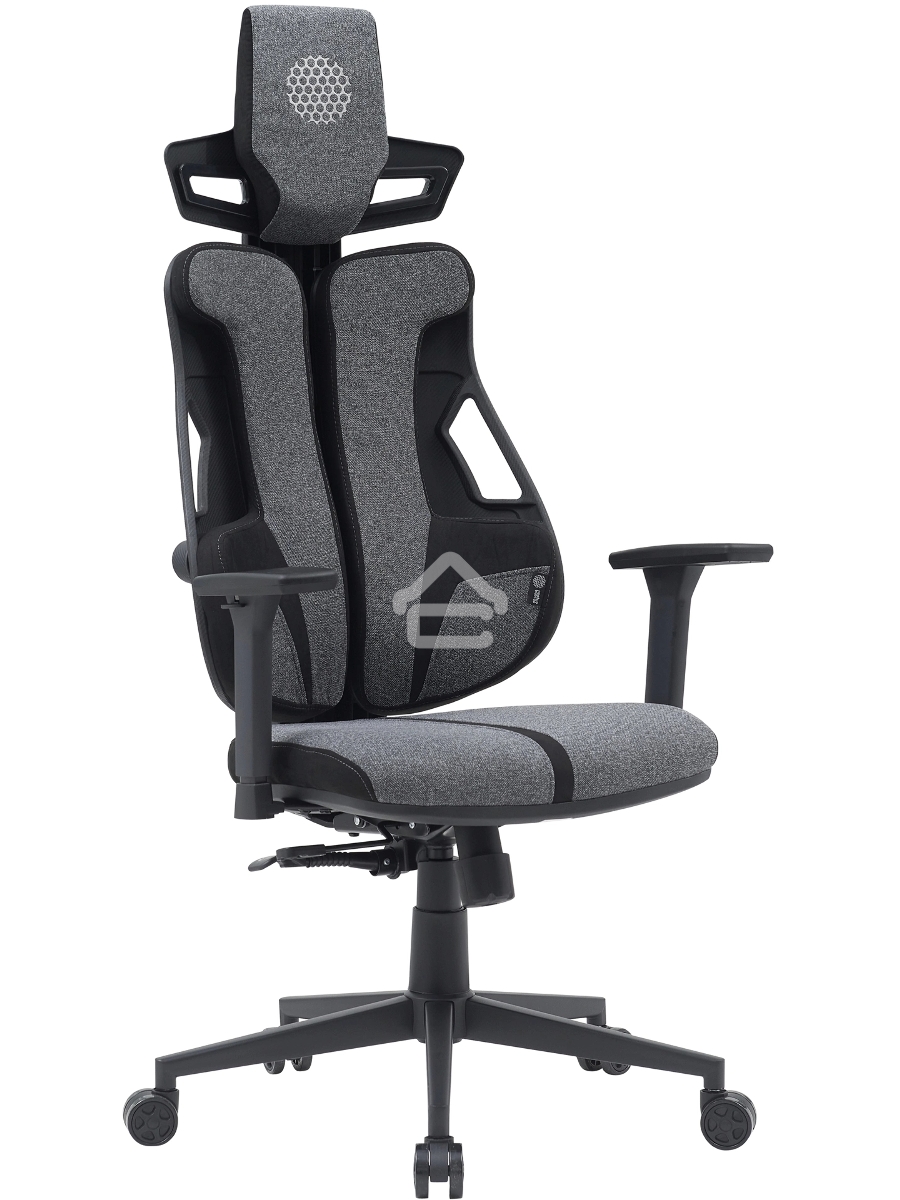 Кресло компьютерное Cactus CS-CHR-DUO-GYBK серый/черный