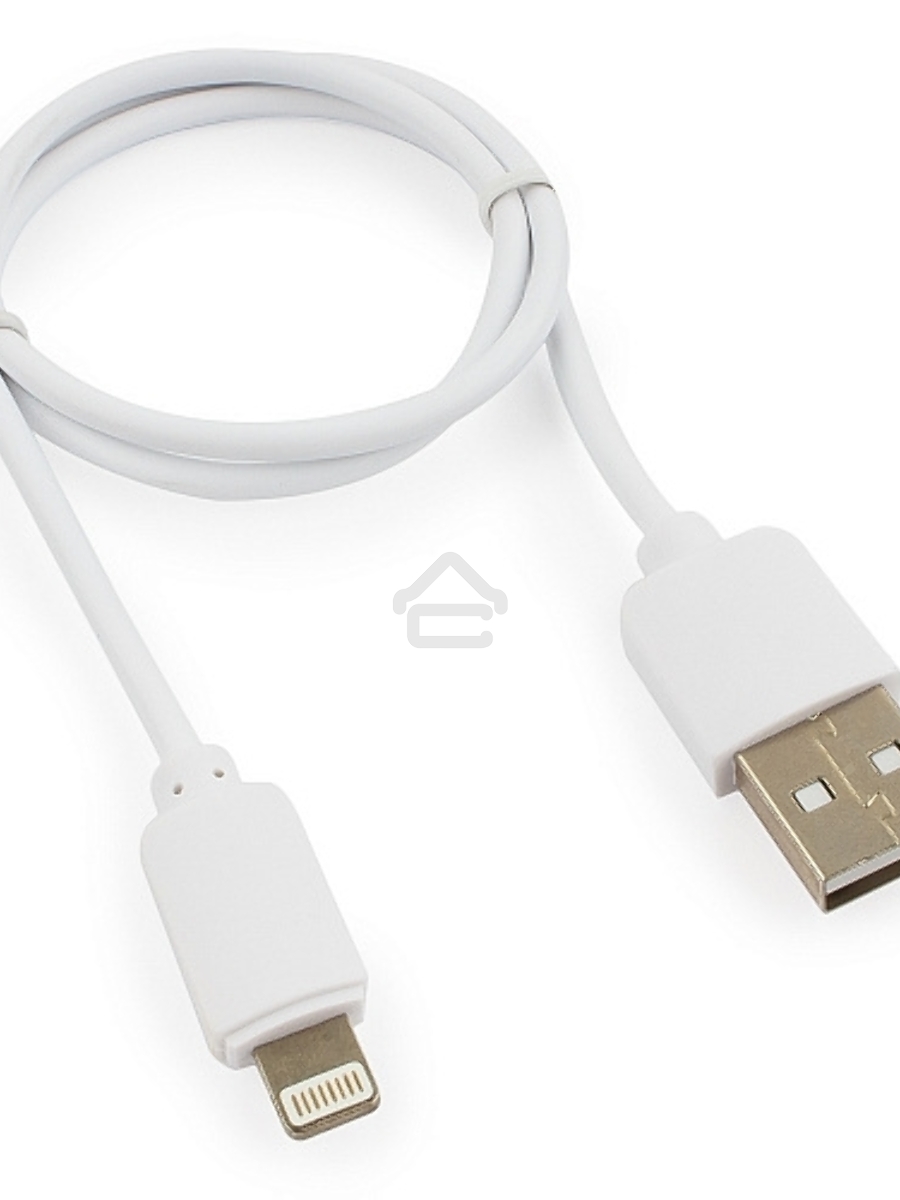 Кабель USB Гарнизон GCC-USB2-AP2-0.5M-W AM/Lightning, для iPhone5/6/7, IPod, IPad, 0.5м, белый, пакет