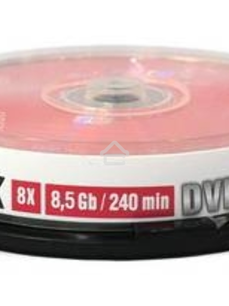 Диск DVD+R Mirex 8.5 Gb, 8x, Cake Box (10), Dual Layer (10/300)