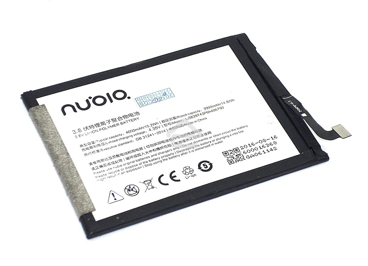Аккумуляторная батарея Li3839T43P6h406790 для ZTE Nubia Z11 Max 3.8V 3900mAh