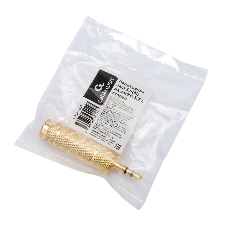 Аудио переходник Cablexpert A-63M-35F, Jack6.3(M) на Jack3.5(F) стерео, золотой, пакет