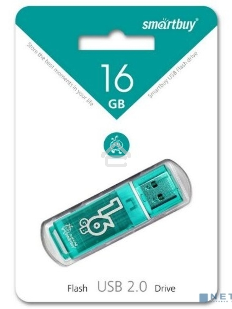 Флеш диск 16Gb Smart Buy Glossy series Green