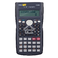 Калькулятор научный Deli ED82MS темно-синий 10+2-разр.