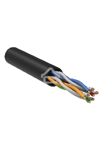 Витая пара U/UTP кат.5E 4x2x24AWG LSZH черный (305м) ITK LC3-C5E04-129