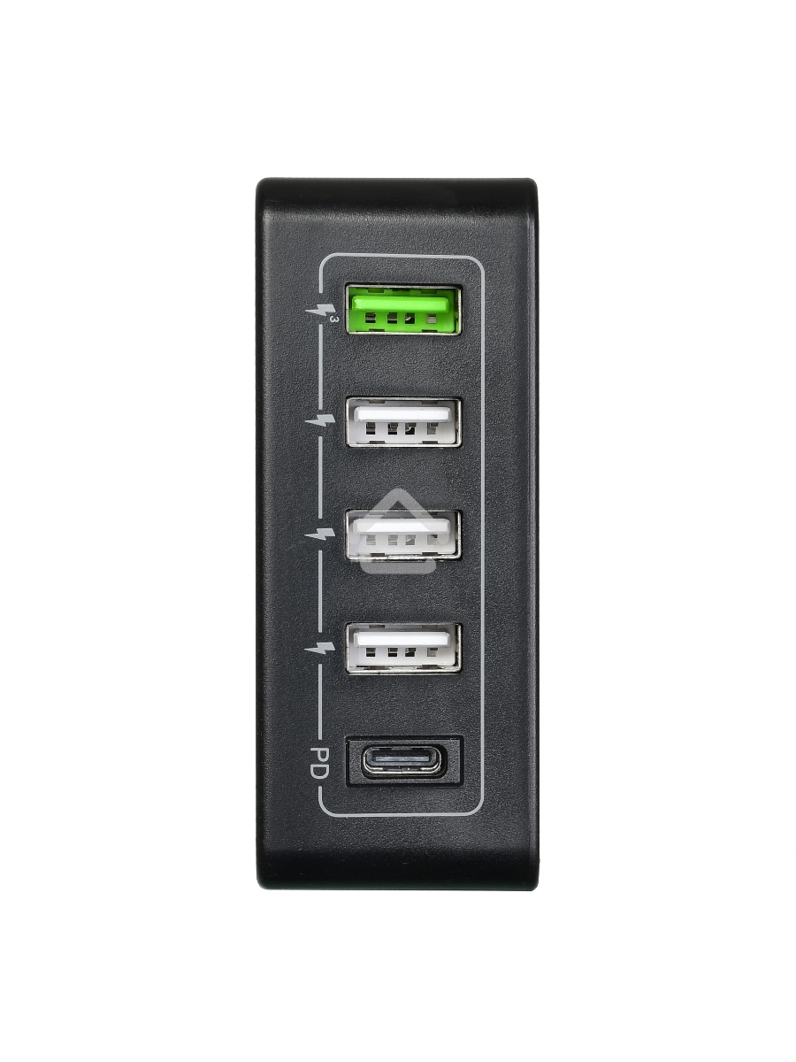 Сетевое зарядное устройство  ACD-P605U-V1B 60Вт,  5xUSB 1PD+1QC+3Smart, 3.6~20В/3А RTL