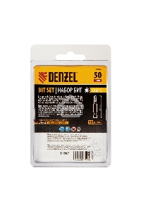 Набор бит TORX 10х50, сталь S2, шестигранный профиль, 10 шт. Denzel