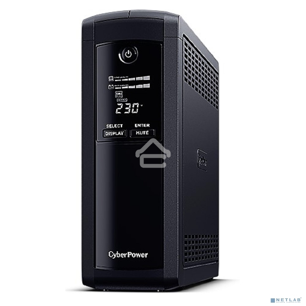 Источник бесперебойного питания UPS CyberPower VP1200EILCD Line-Interactive 1200VA/720W USB/RS-232/RJ11/45 (4 + 4 IEC С13)