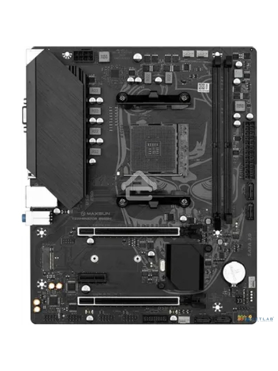 Материнская плата Maxsun Terminator B550M, AM4, AMD B550, 2xDDR4, 4xSATA, 1xM.2, 1xPCI-E 4.0 x16, 1xPCI-E 3.0 x4, 1xPCI-E 3.0 x1, 1xHDMI, 1xVGA, 1x 1Gb LAN, 2xUSB-A 3.2 Gen 1, 4xUSB-A 2.0, 3x3.5 мм, 5.1, M-ATX