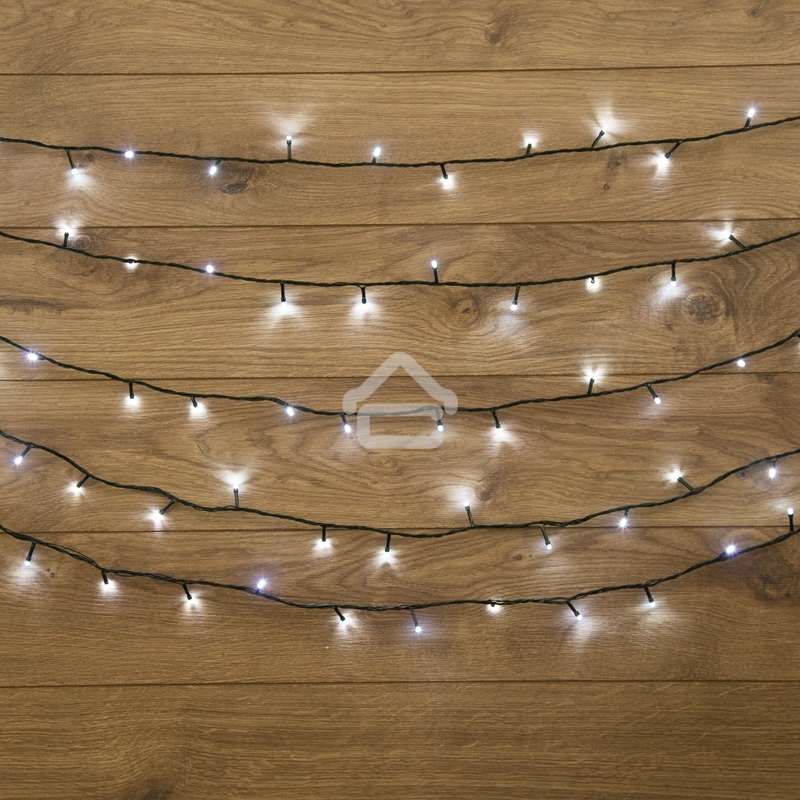 Гирлянда «Твинкл-Лайт» 20 м, темно-зеленый ПВХ, 160 LED, цвет белый