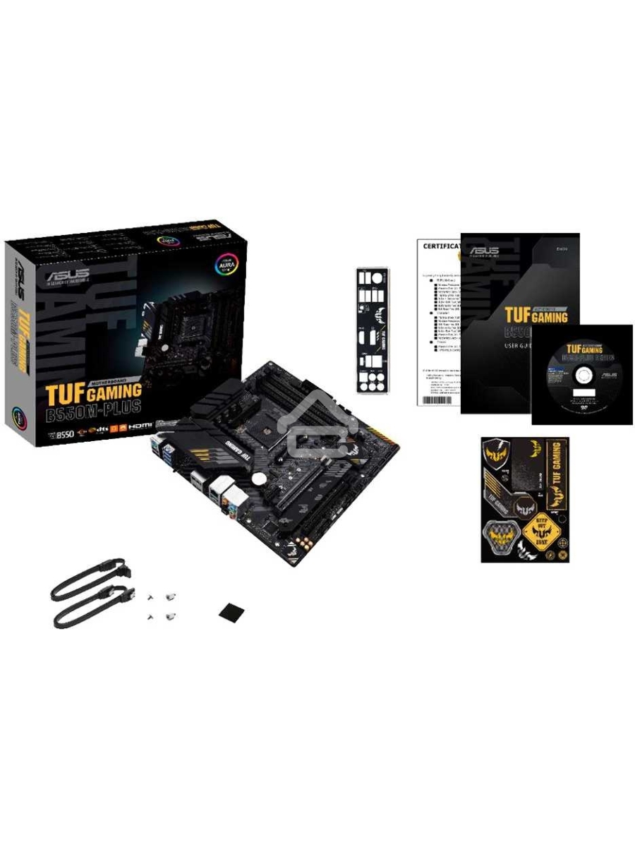 Материнская плата ASUS TUF GAMING B550M-PLUS, AM4, AMD B550, 4xDDR4, 4xSATA, 2xM.2, 1xPCIe 4.0 x16, 1xPCIe 3.0 x16, 1xPCIe x1, 1xHDMI, 1xDP, 1x 2.5Gb LAN, 4xUSB-A 3.2 Gen 1, 1xUSB-A 3.2 Gen 2, 2xUSB-A 2.0, 1xUSB-C 3.2 Gen 2, 5x3.5 мм, 7.1, mATX