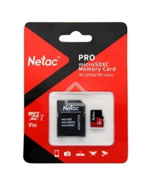 Флеш Карта MicroSD card Netac P500 Extreme Pro 256GB, retail version w/SD adapter