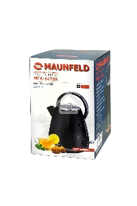 Чайник Maunfeld MFK-647BK черный с хромированными элементами