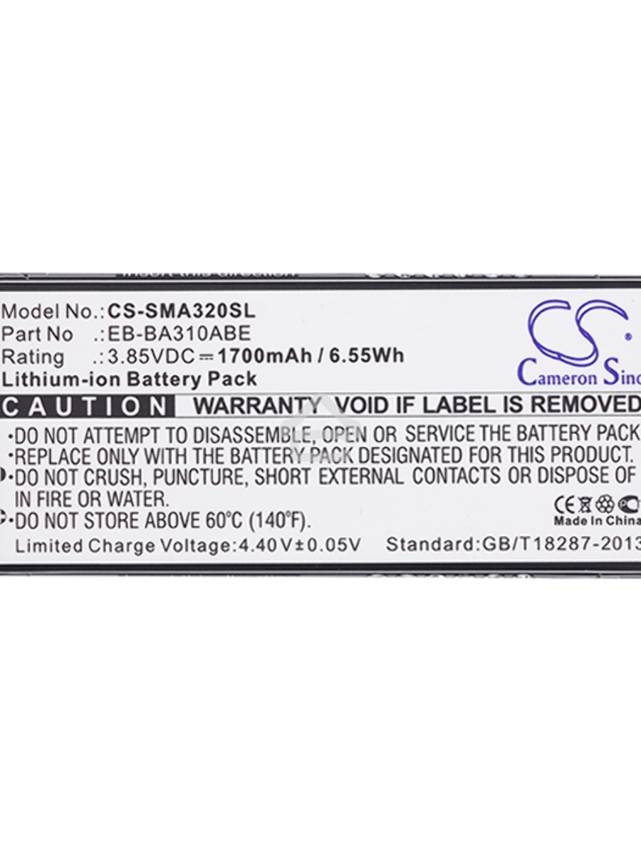 Аккумулятор CameronSinoCS-SMA320SL EB-BA310ABE для Samsung Galaxy A3 (2016) SM-A3103.85V / 1700mAh / 6.55Wh
