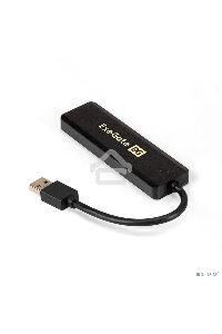 Хаб USB (концентратор) ExeGate DUB-4P/1 (кабель-адаптер USB3.0 --> 4xUSB3.0, Plug&Play, черный)
